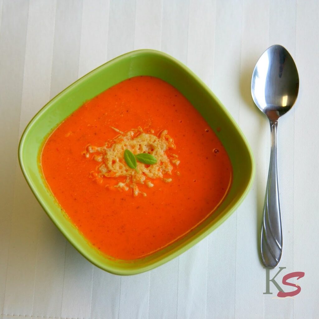 Roasted Tomato Soup With Basil