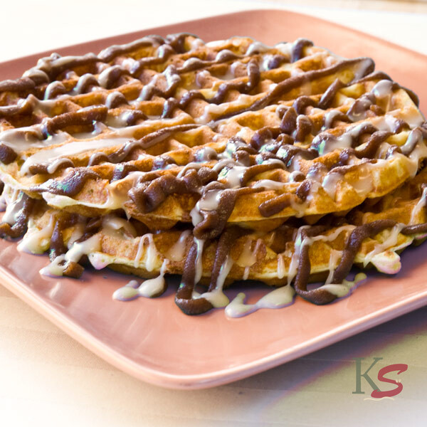 Cinnamon Roll Waffles