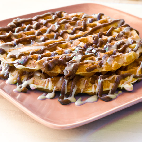 Cinnamon Roll Waffles