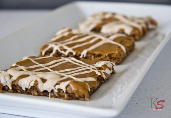 Biscoff Bars With White Chocolate Biscoff Drizzle